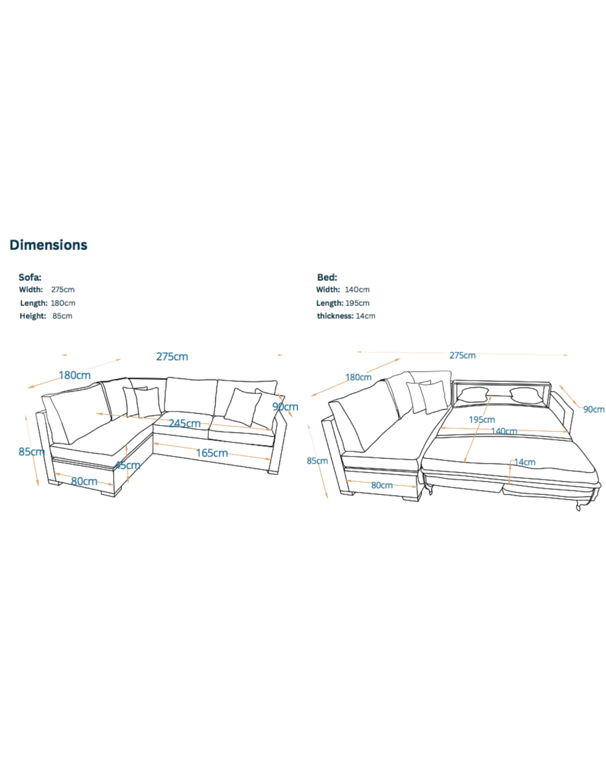 أوسلو- ركنه سرير شكل حرف L