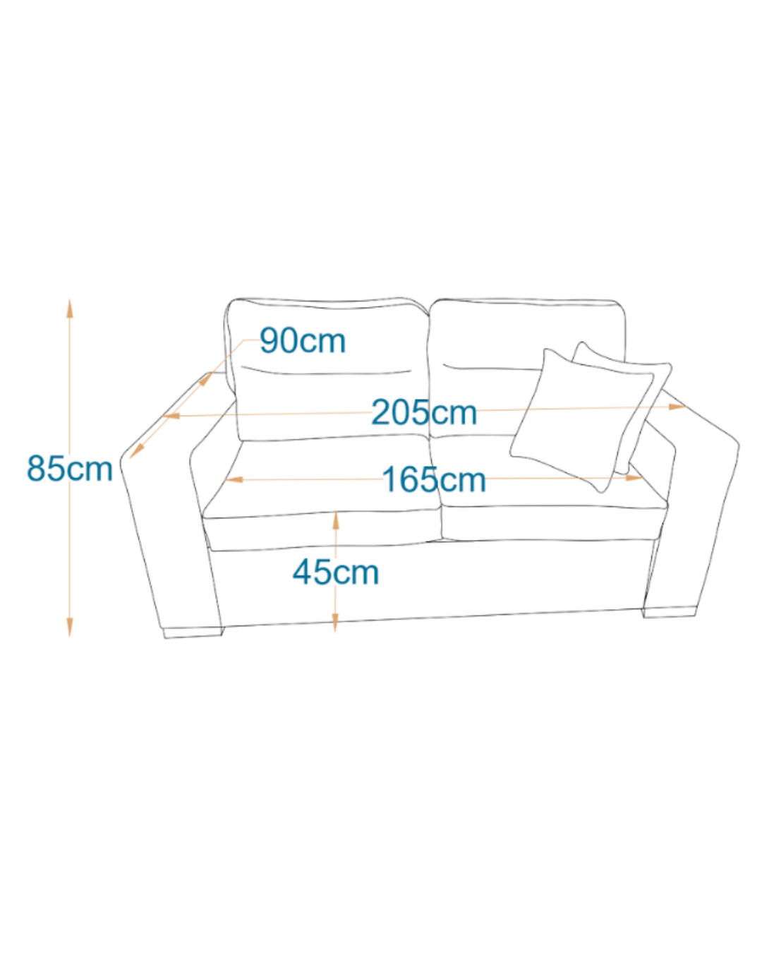 ديورا - كنبة سرير ثلاث مقاعد