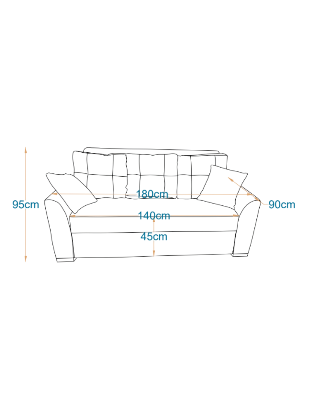 بوستون-كنبه سرير بمقعدين