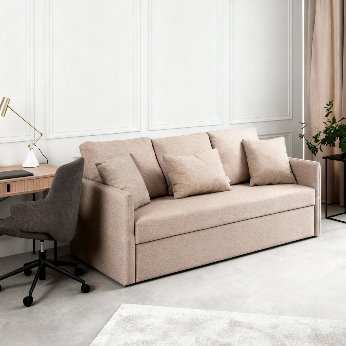 بولو - كنبة سرير ثلاث مقاعد