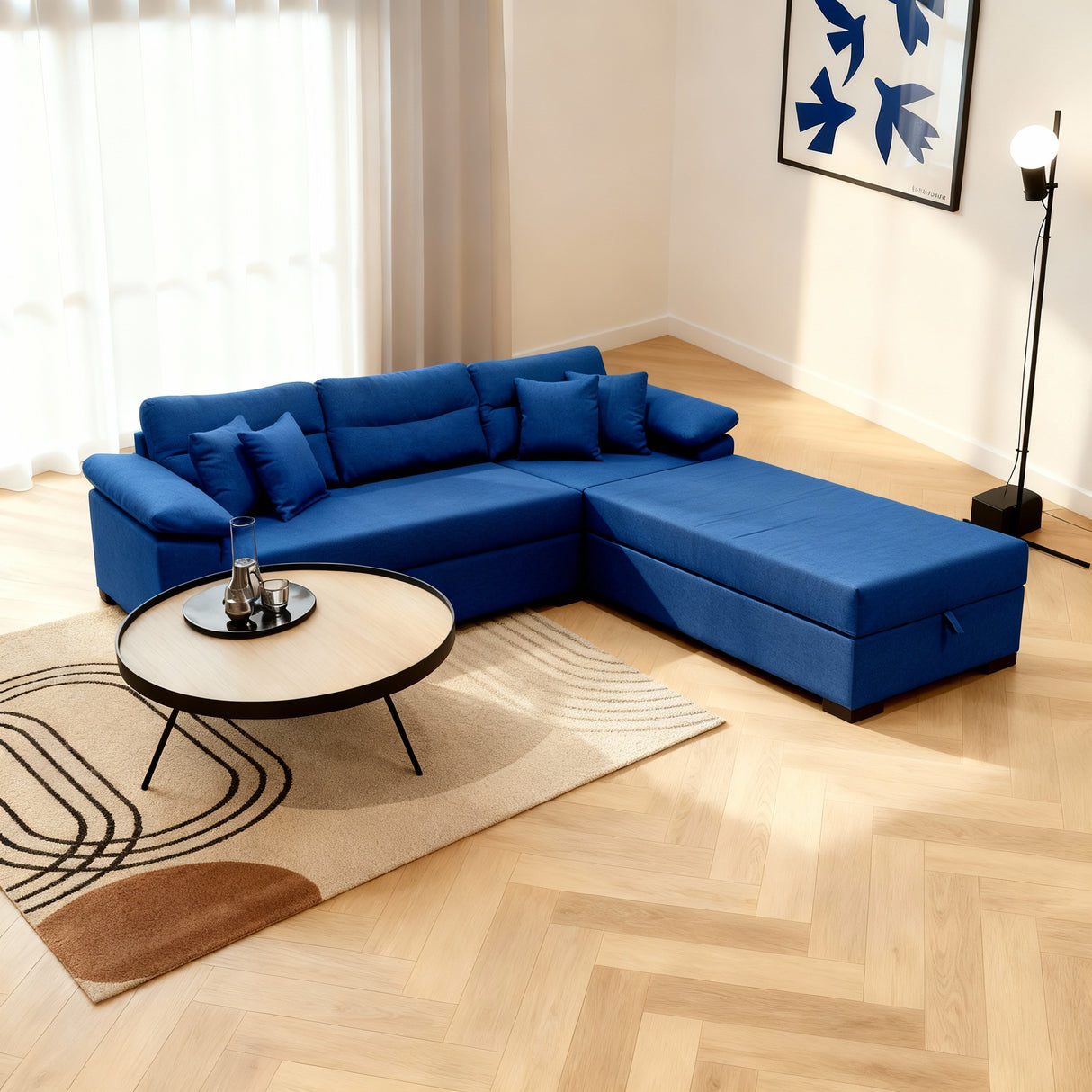 ميلان- ركنه سرير شكل حرف L