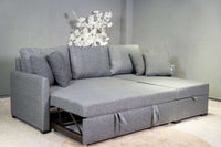 Bella 3-seat sofa-bed with chaise longue