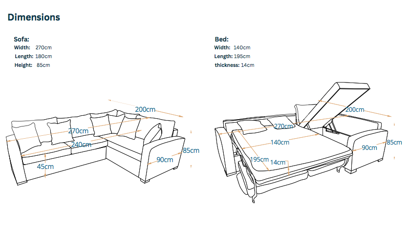 مونت- ركنه سرير شكل حرف L