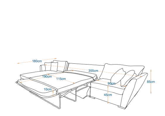 ليون- ركنه سرير شكل حرف L