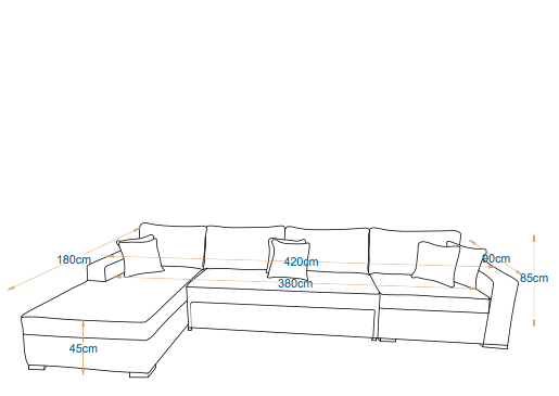 روم- ركنه سرير شكل حرف L