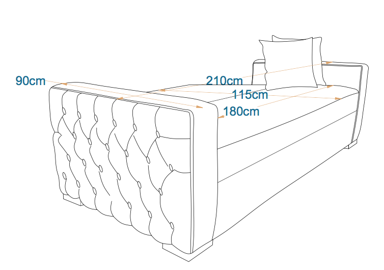 برازيل - كنبة سرير ثلاث مقاعد