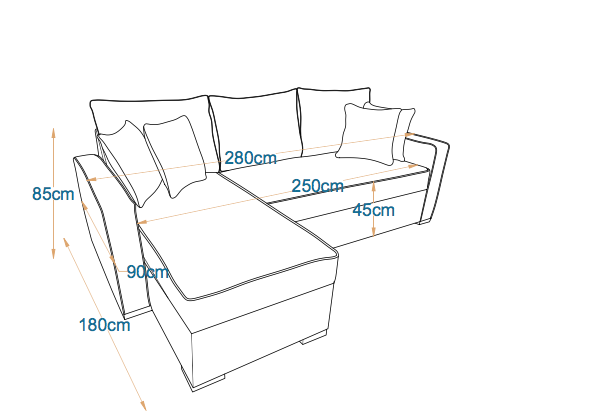 بامبو- ركنه سرير شكل حرف L