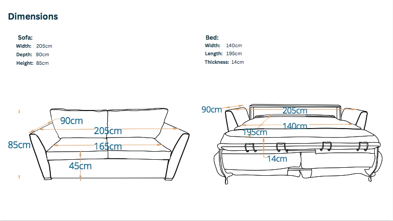 بون - كنبة سرير ثلاث مقاعد