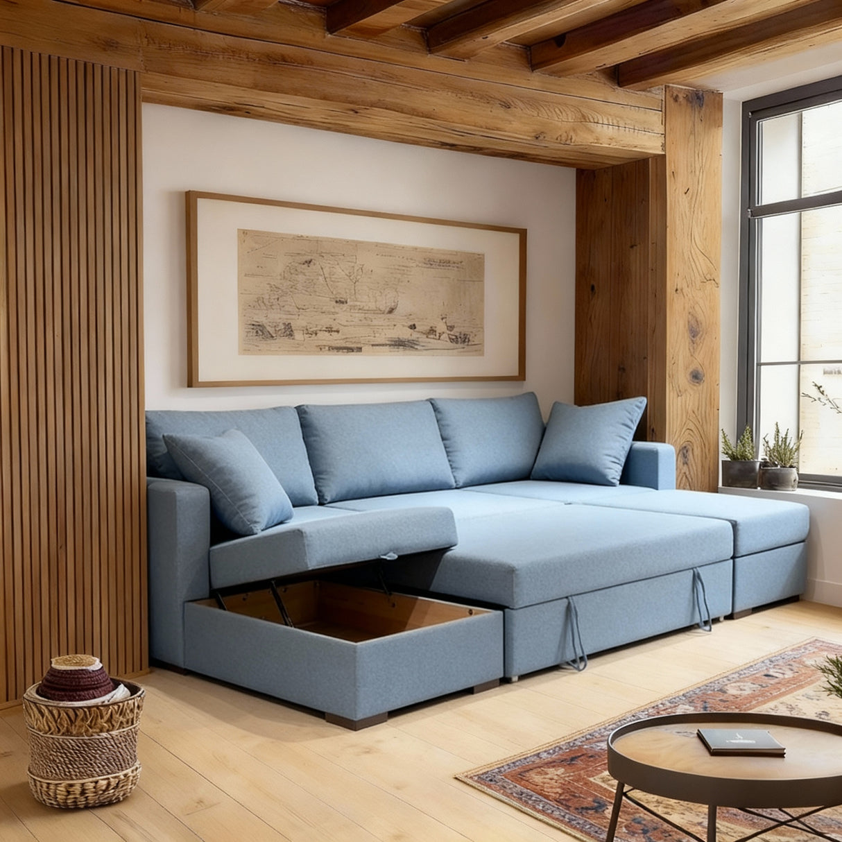 مودو- ركنه سرير شكل حرف U