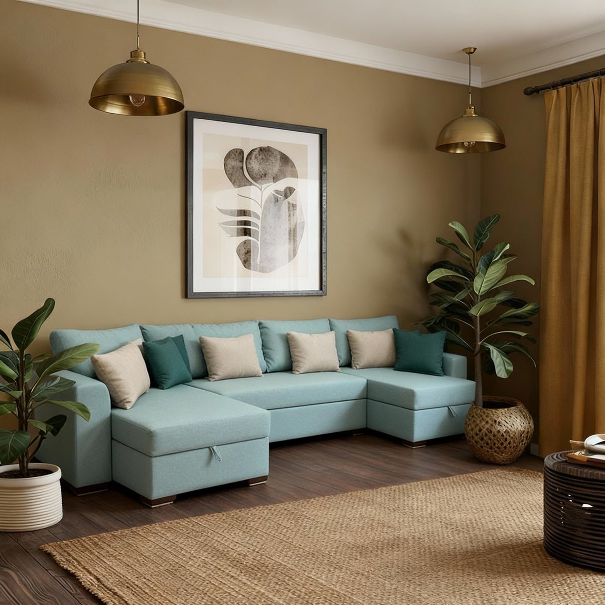 باري- ركنه سرير شكل حرف U