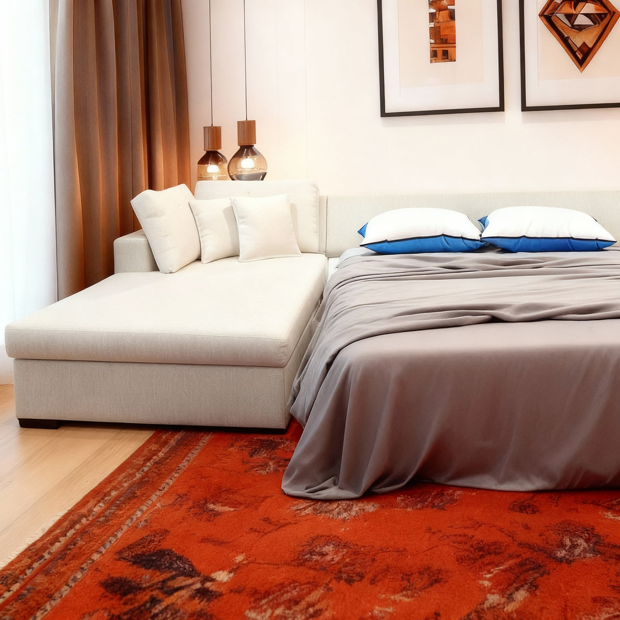 روزيس- ركنه سرير شكل حرف L