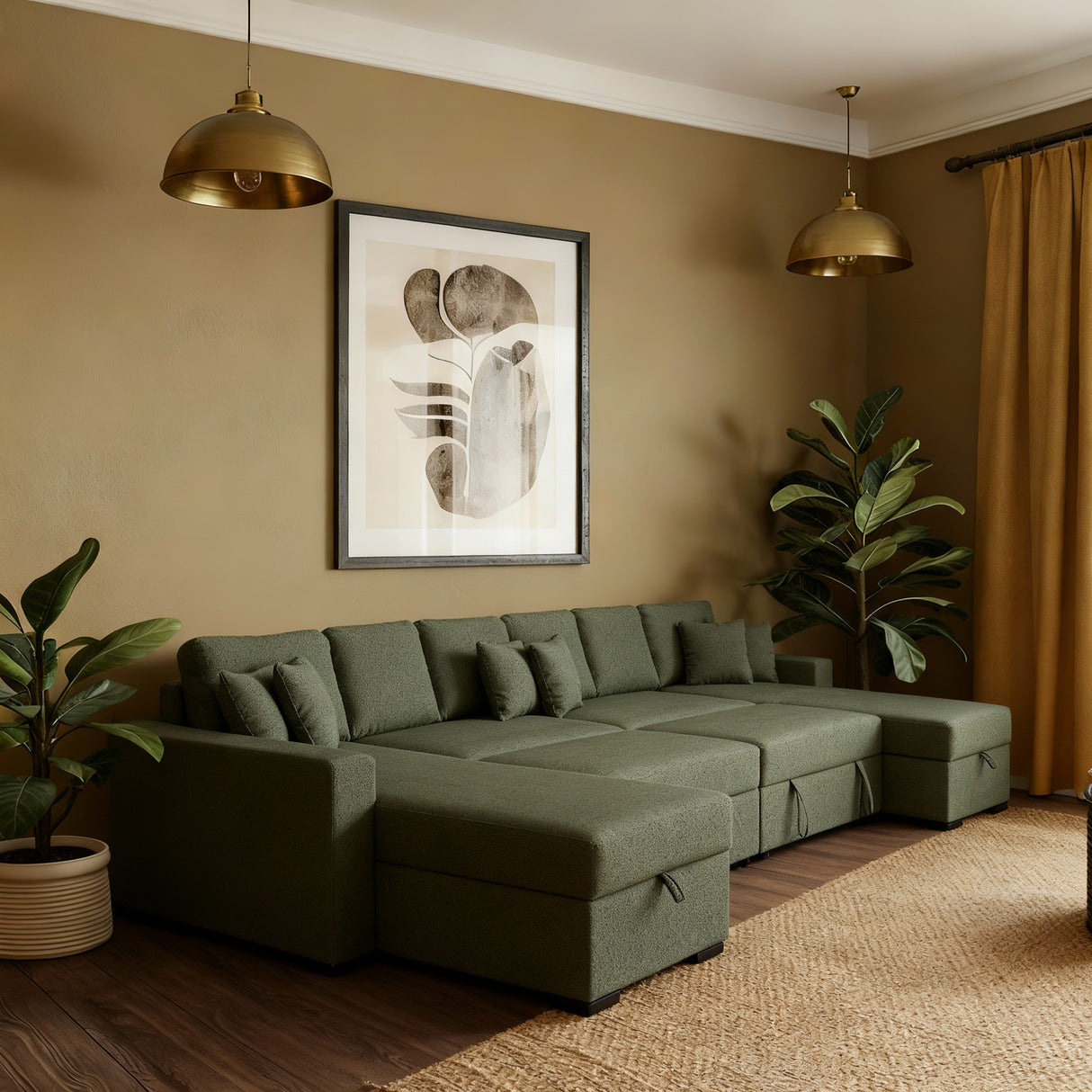 فليكس- ركنه سرير شكل حرف U