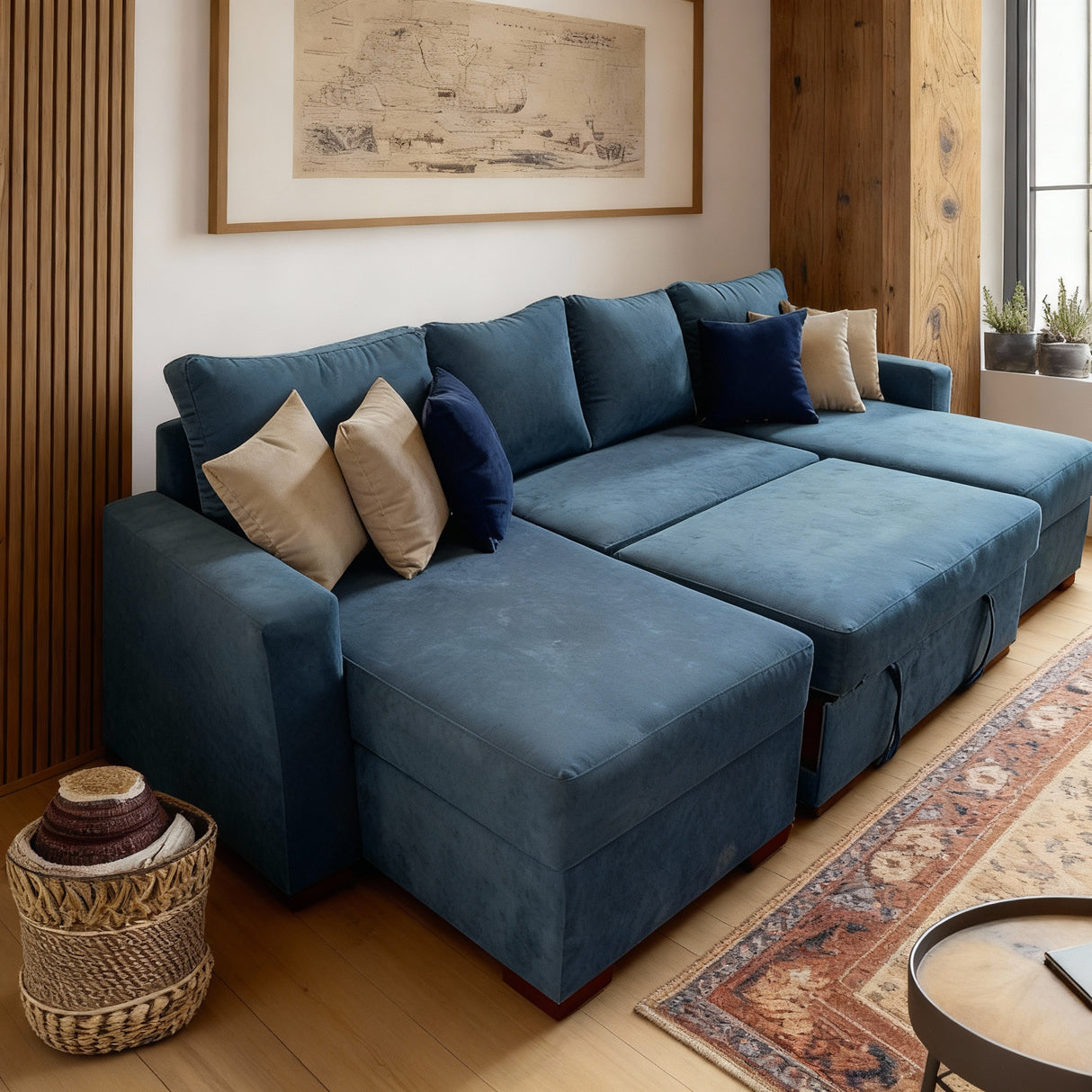 مودو- ركنه سرير شكل حرف U