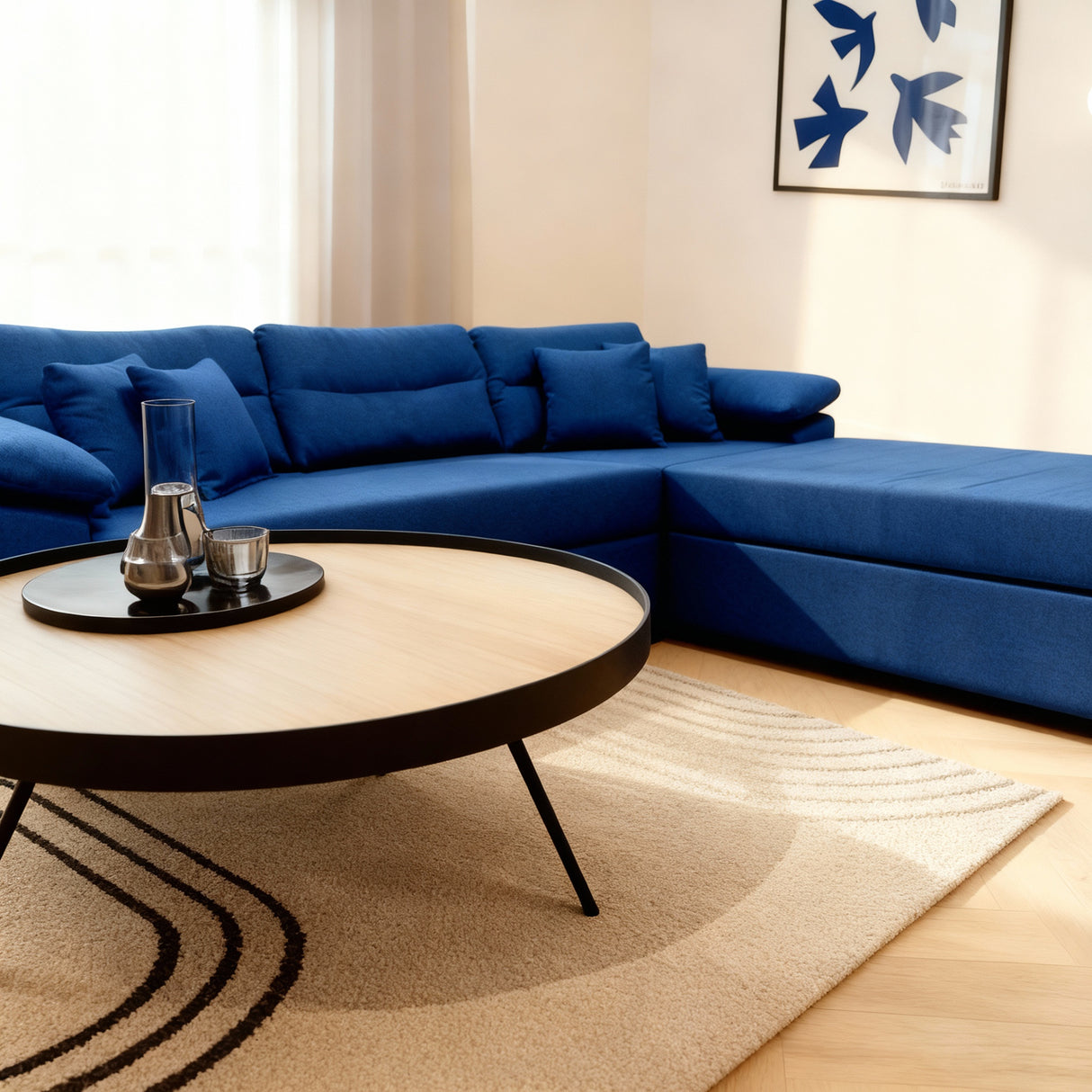 ميلان- ركنه سرير شكل حرف L