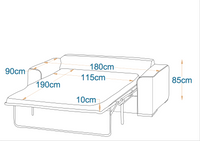Arbon 2-seat sofa-bed with mattress