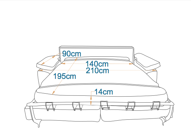 جنيف - كنبة سرير ثلاث مقاعد
