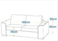 Arbon 2-seat sofa-bed with mattress