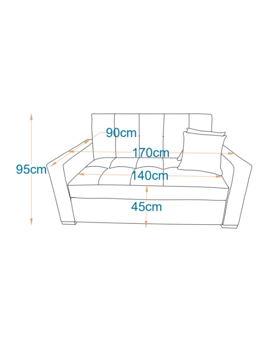 ROYAL I 2-Seater MANEX Pull-Out Sofa Bed