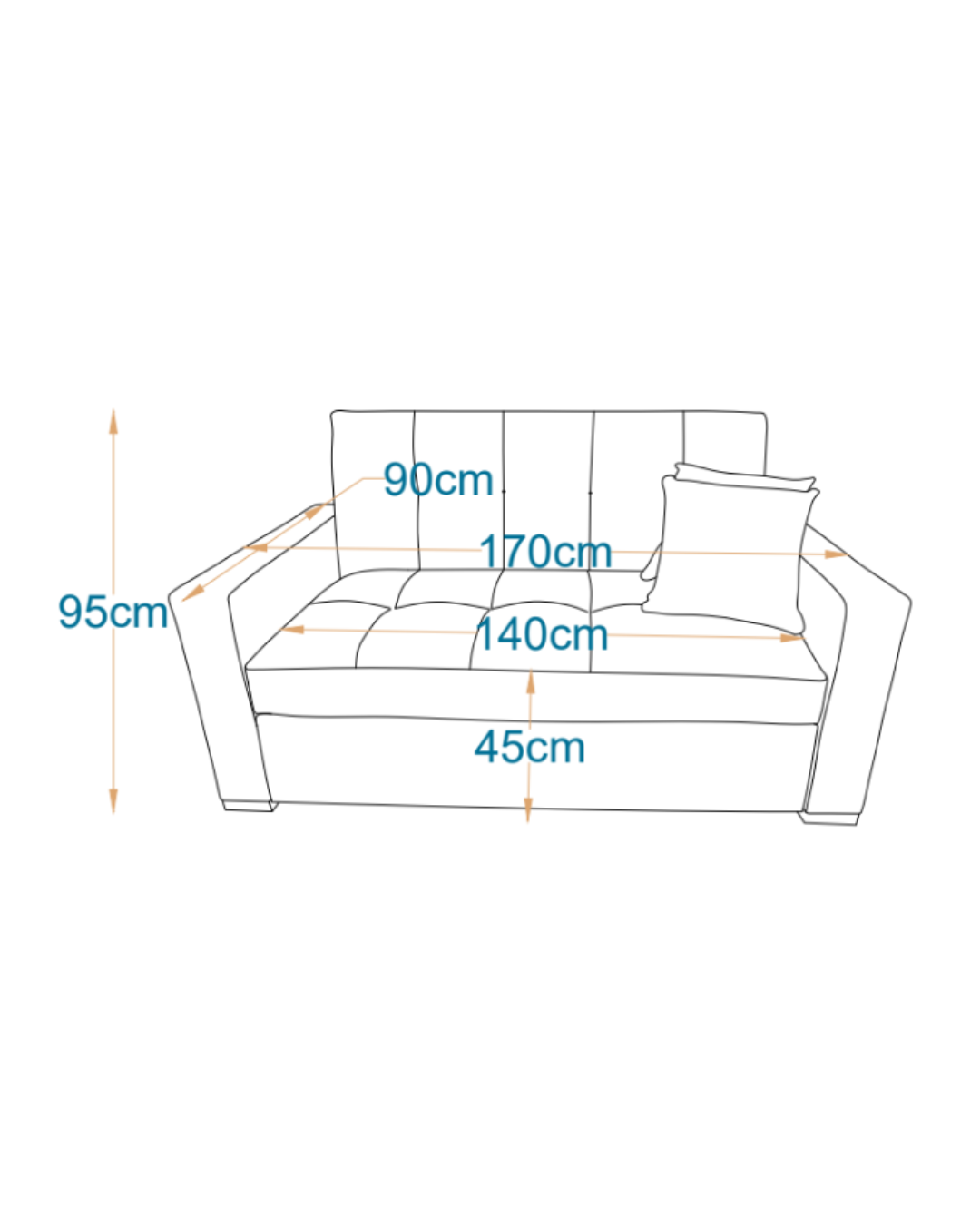 رويال-كنبه سرير بمقعدين