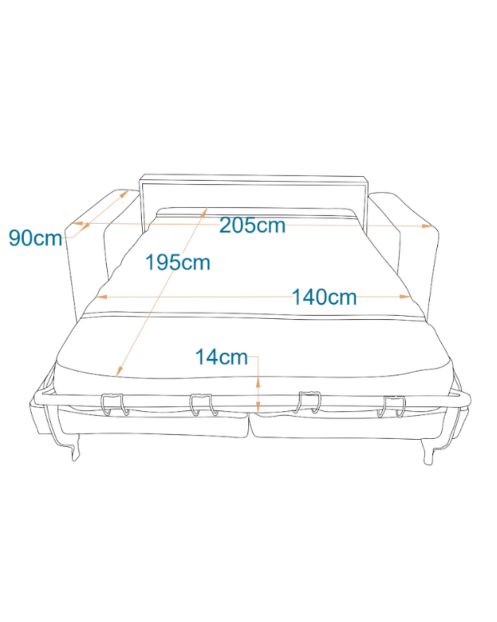 Diora | 3-Seat Roll-Out Sofa Bed with Belgium Mechanism