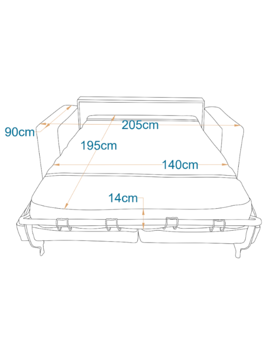 ديورا - كنبة سرير ثلاث مقاعد