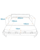 ديورا - كنبة سرير ثلاث مقاعد