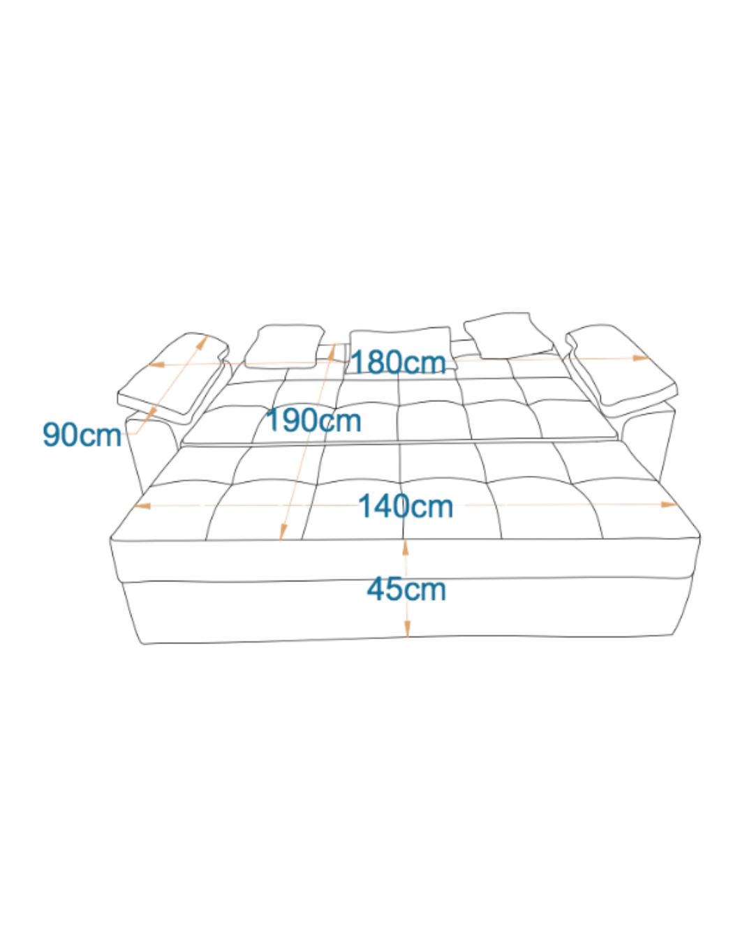 اريستو-كنبه سرير بمقعدين