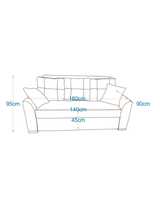 بوستون-كنبه سرير بمقعدين
