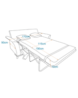 لينز-كنبه سرير بمقعدين