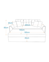 كاليفورنيا - كنبة سرير ثلاث مقاعد