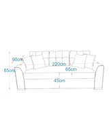 كاليفورنيا - كنبة سرير ثلاث مقاعد