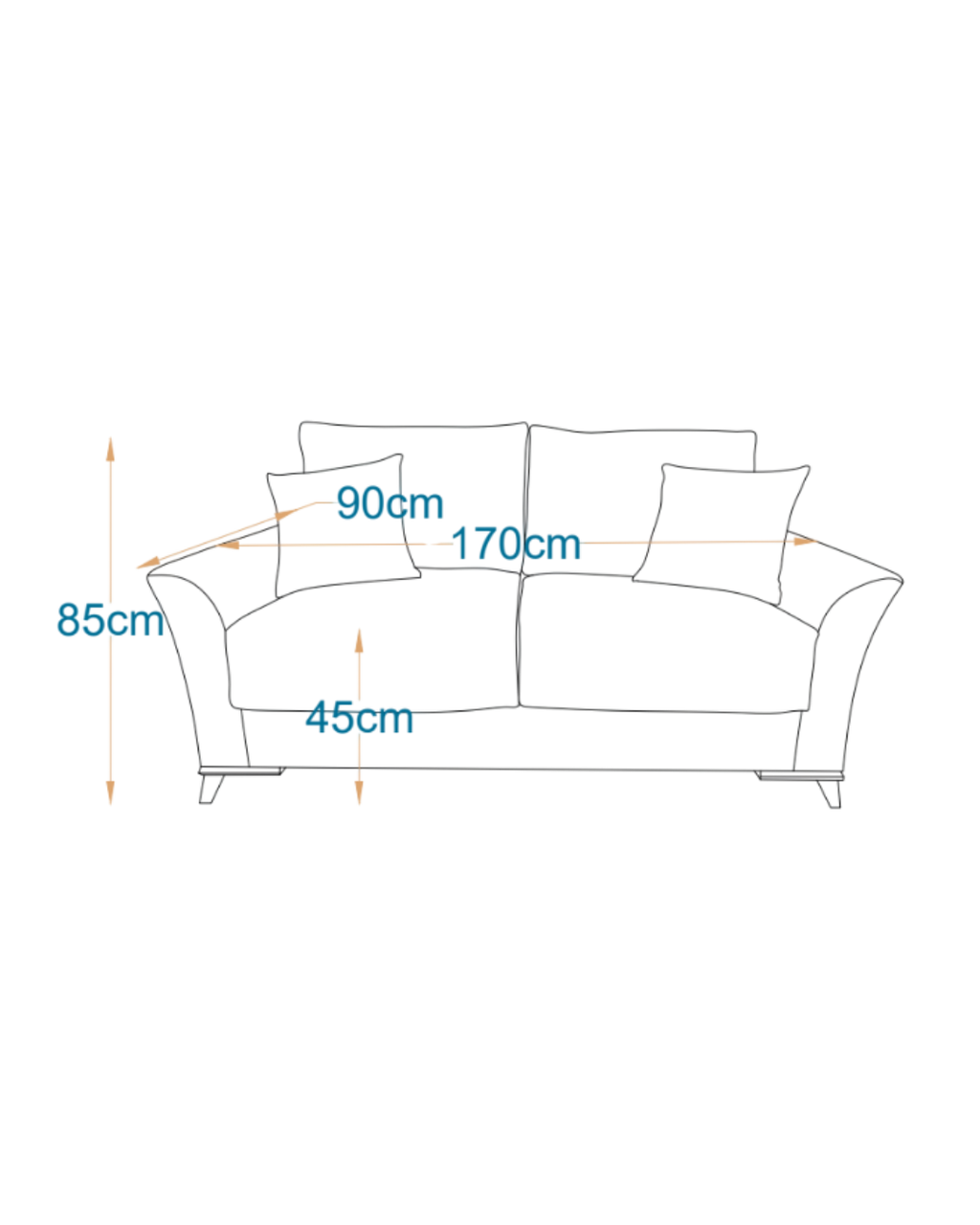 LINZ 2-Fold Sofa Bed | 2-Seater with Belgium Mechanism