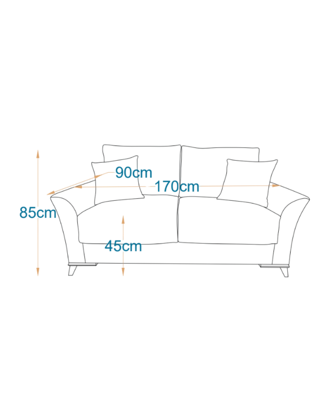 LINZ 2-Fold Sofa Bed | 2-Seater with Belgium Mechanism
