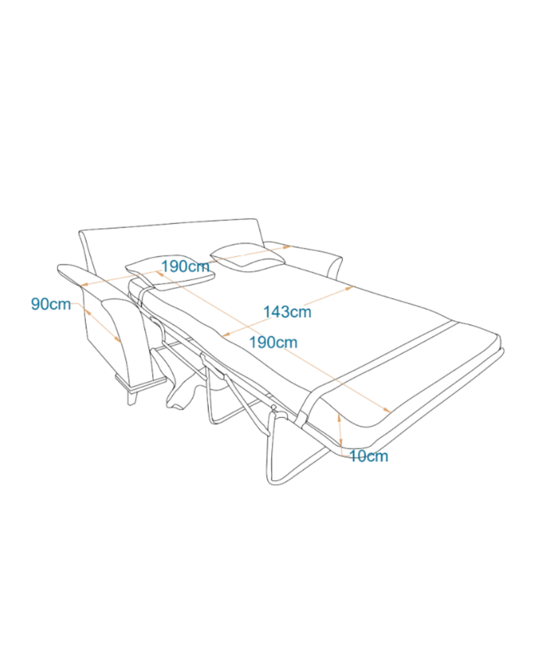 لينز-كنبه سرير بمقعدين