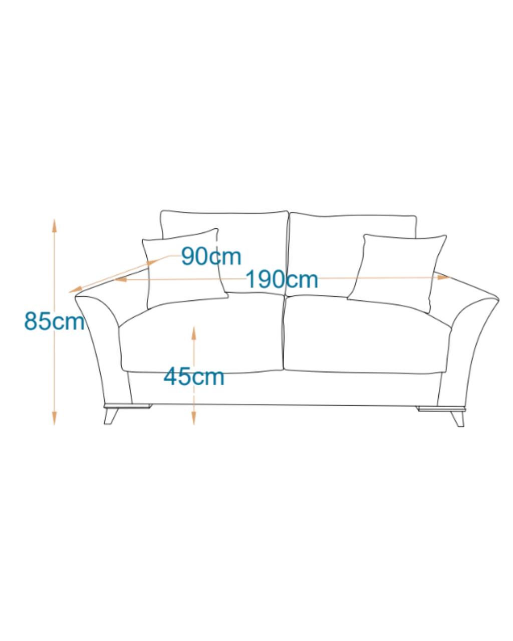 LINZ 2-Fold Sofa Bed | 2-Seater with Belgium Mechanism