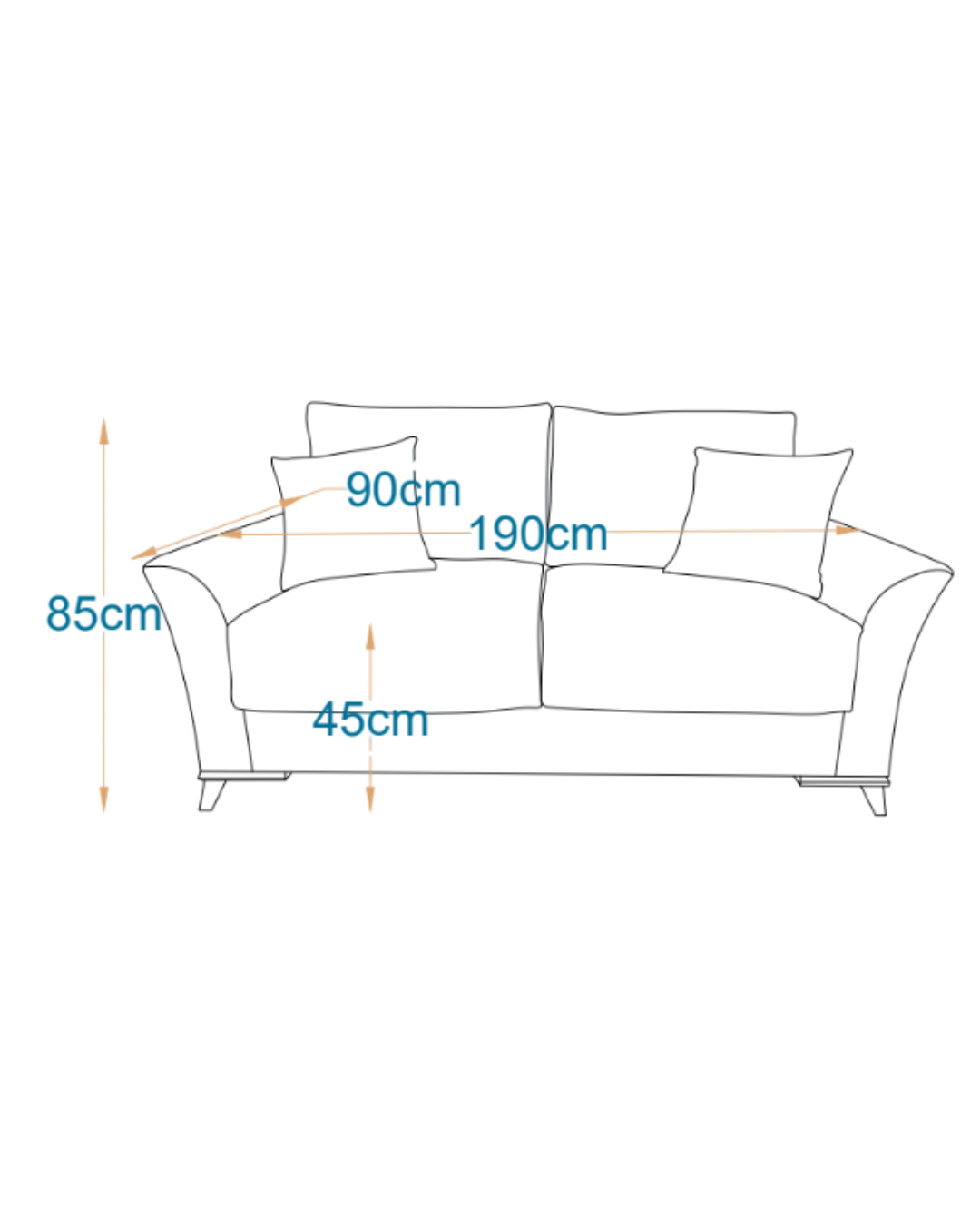 LINZ 2-Fold Sofa Bed | 2-Seater with Belgium Mechanism
