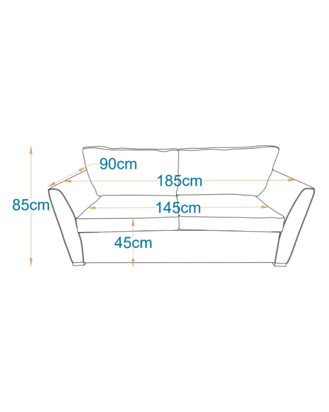 Bonn | 3-Seat Roll-Out Sofa Bed with Belgium Mechanism