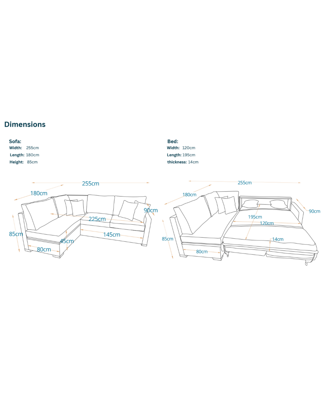 أوسلو- ركنه سرير شكل حرف L