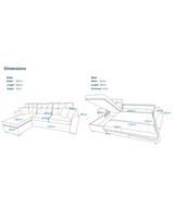 ليلي- ركنه سرير شكل حرف L