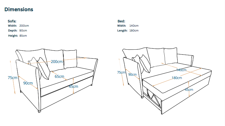 COMFORT I 3 Seater MANEX Pull-Out Sofa-bed