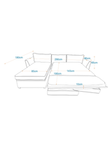 لاميجو- ركنه سرير شكل حرف L