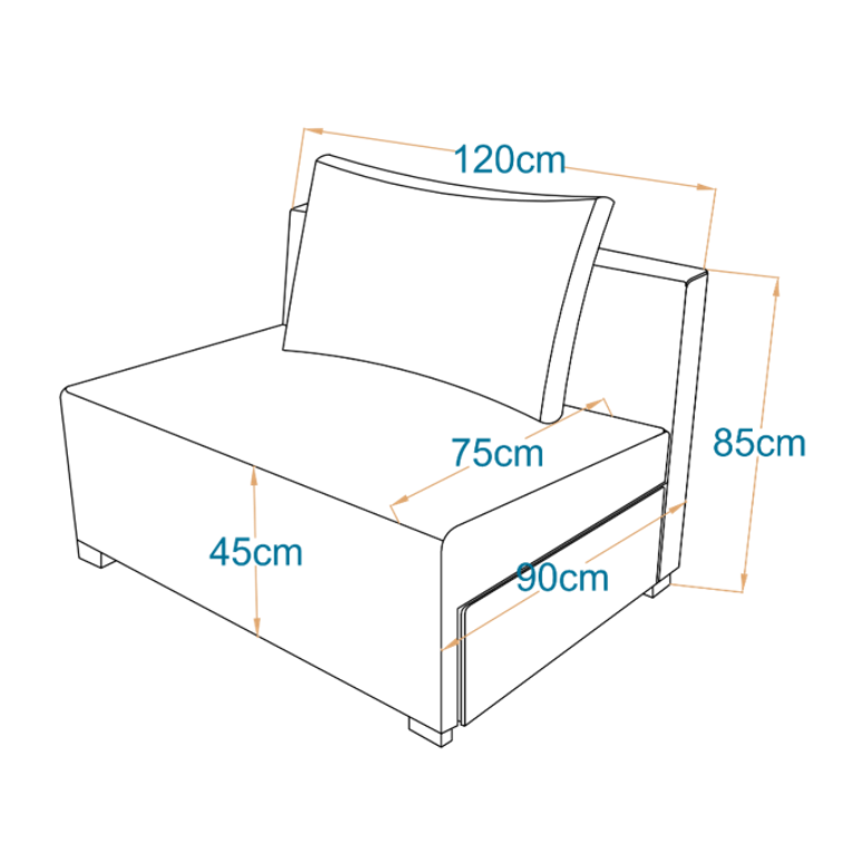 بنش - كرسي سرير بمقعد واحد