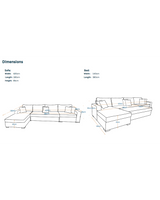 روم- ركنه سرير شكل حرف L