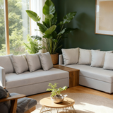 جلوري- ركنه سرير شكل حرف L