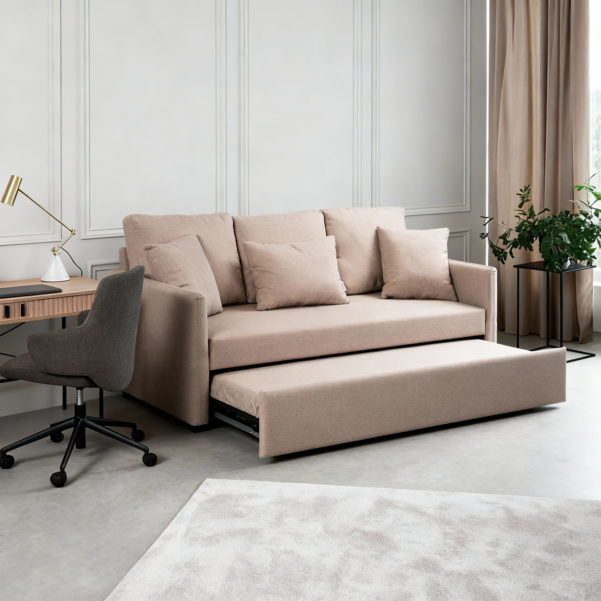 بولو - كنبة سرير ثلاث مقاعد