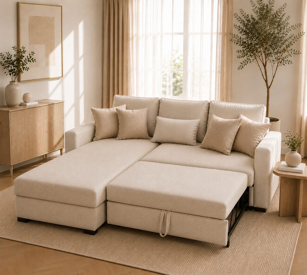 BAMBOO plus | 4-Seater L-Shape MANEX Pull-Out Sofa Bed (Turkish Mechanism) (Copy)
