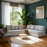 جلوري- ركنه سرير شكل حرف L