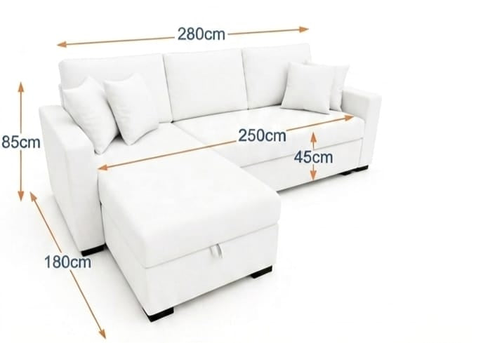 BAMBOO plus | 4-Seater L-Shape MANEX Pull-Out Sofa Bed (Turkish Mechanism) (Copy)