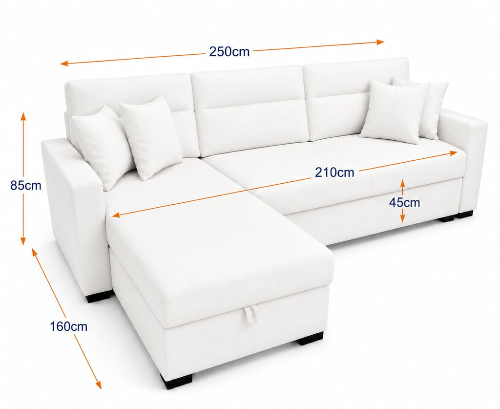 Apex | 3-Seater L-Shape MANEX Pull-Out Sofa Bed (Turkish Mechanism) (Copy)