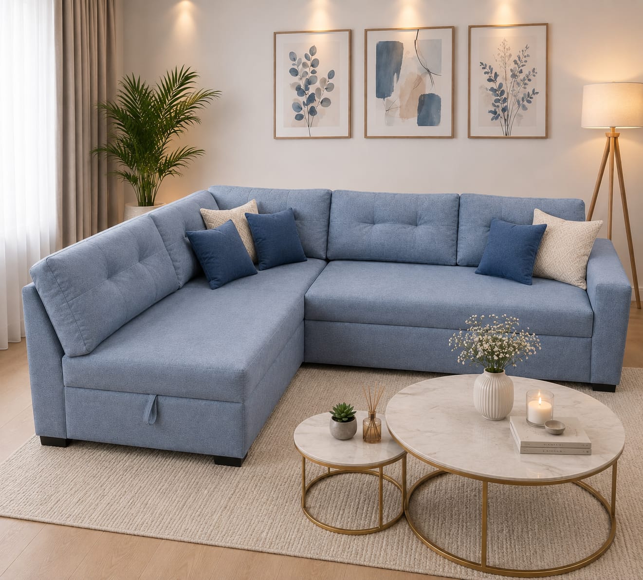 Venice plus | 5-Seater L-Shape MANEX Pull-Out Sofa Bed (Turkish Mechanism) (Copy)